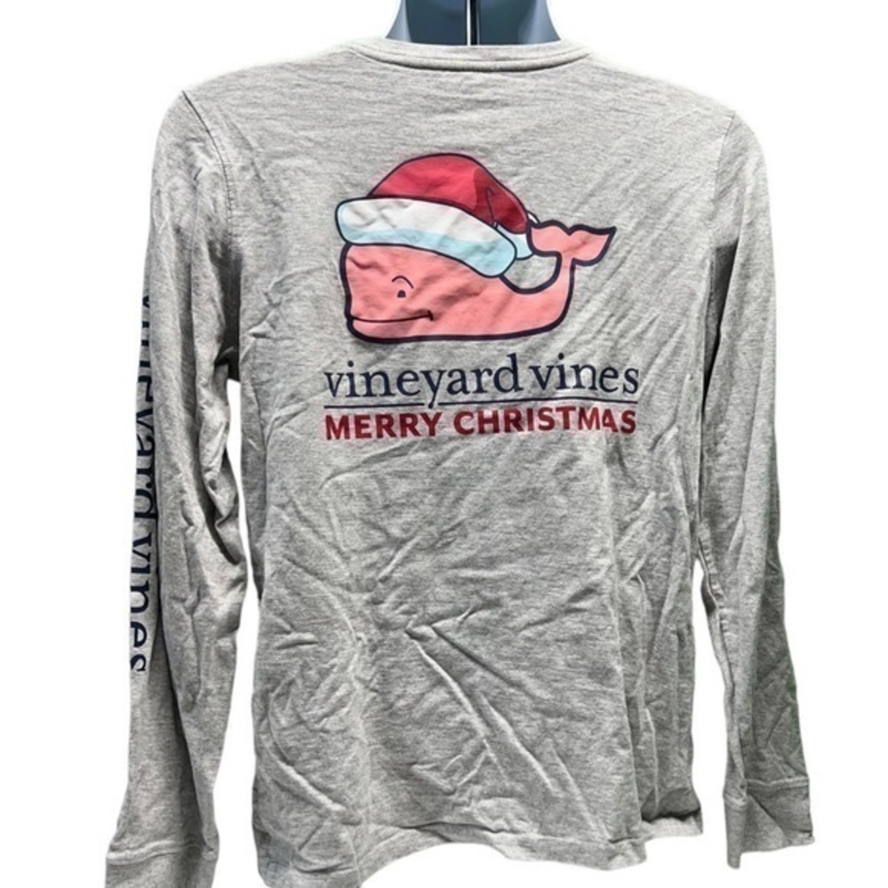 Vineyard Vines Christmas in July long sleeve Merry Christmas tee medium